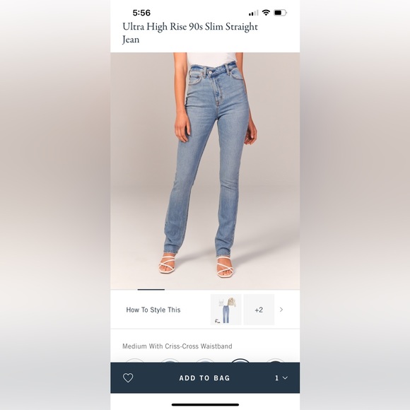 Abercrombie The ‘90s Straight Ultra Highrise - Picture 4 of 6